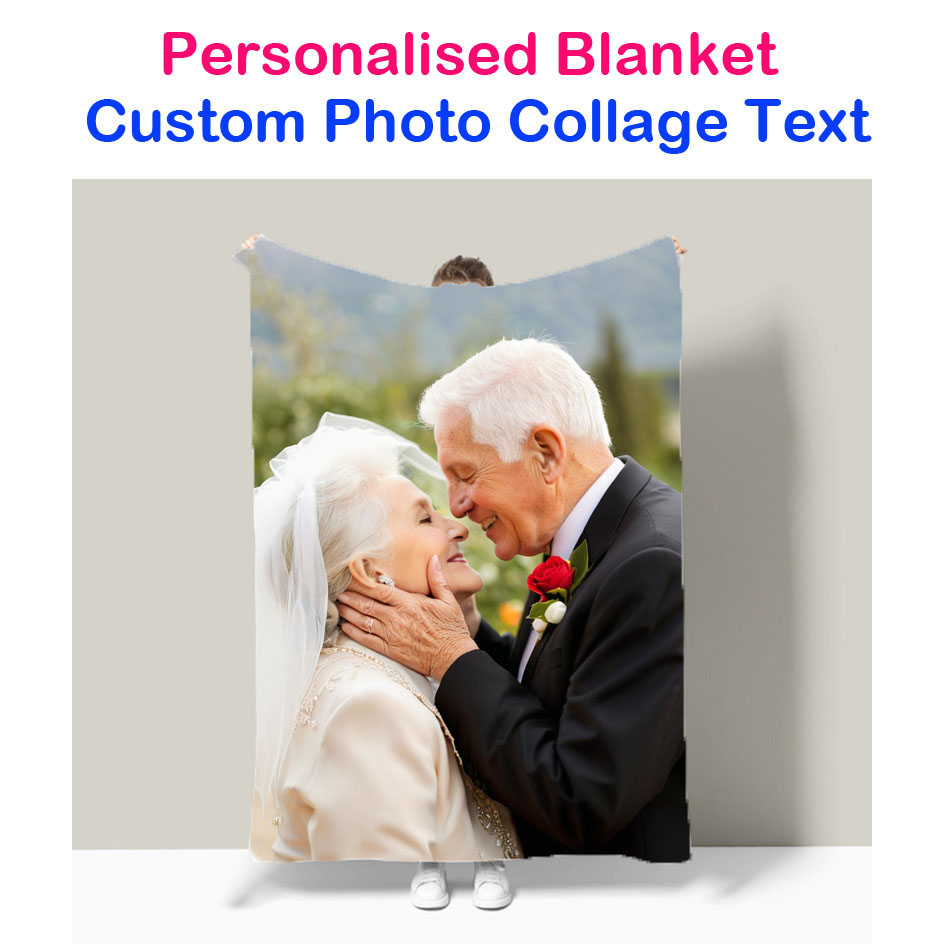 Christmas Throw Blanket - Couverture de canapé en flanelle personnalisable,