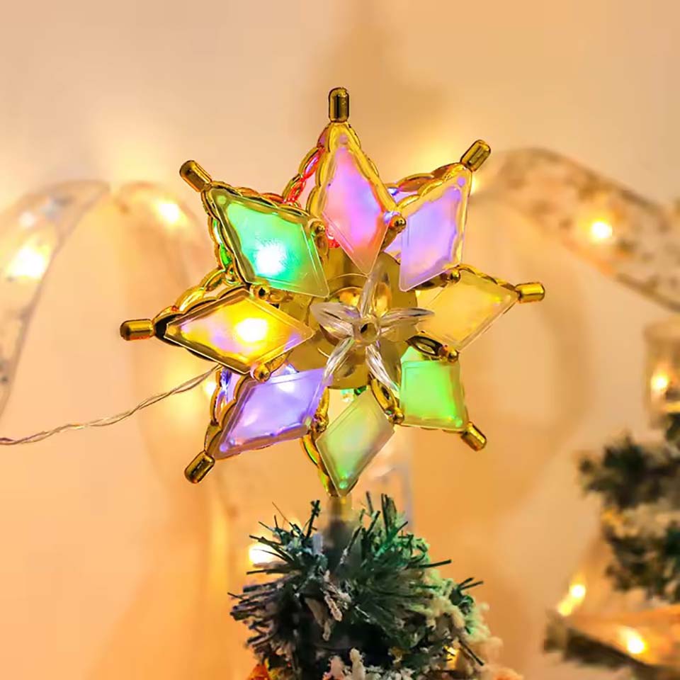 Star Tree Topper - Décorations lumineuses LED pour sapin de