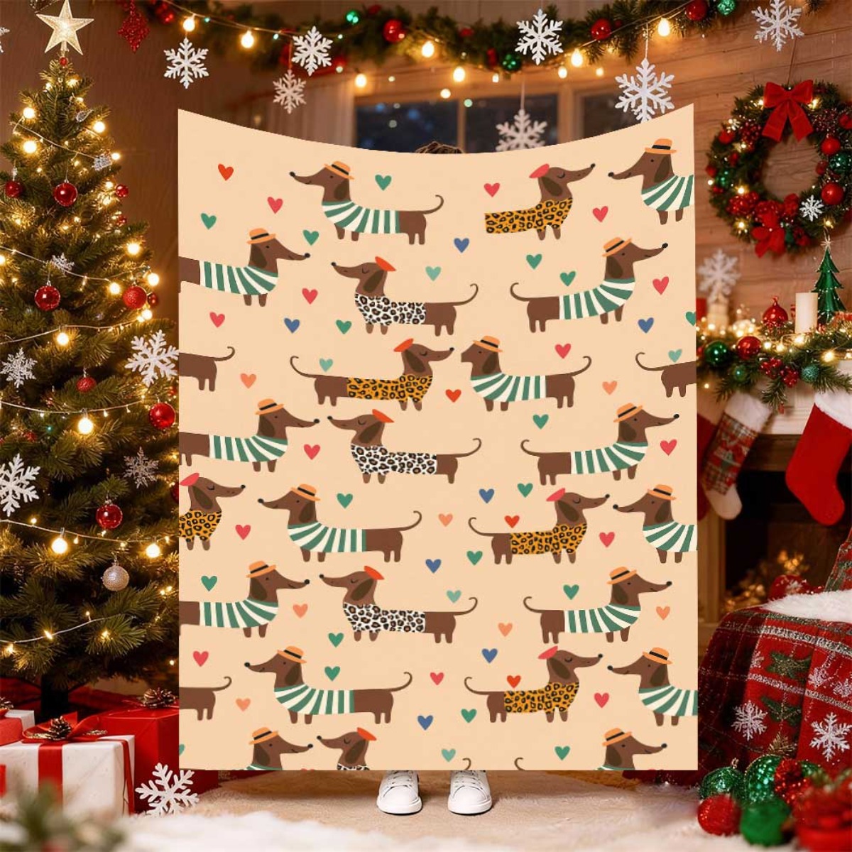 Christmas Throw Blanket - Nouvelle Couverture Douillette et Chaude pour