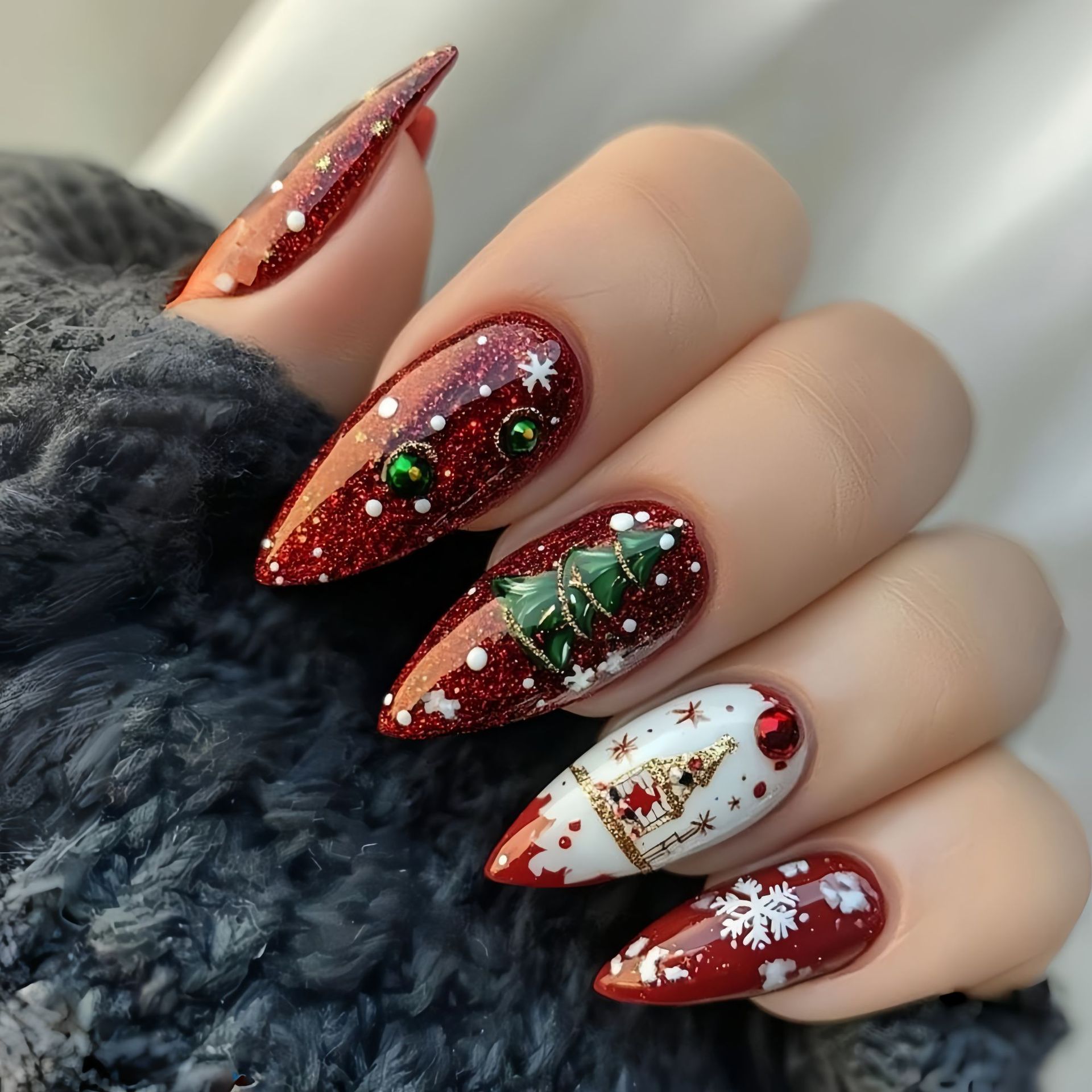 Faux ongles moyens pour fête d - Christmas Tree Artificial avis et prix