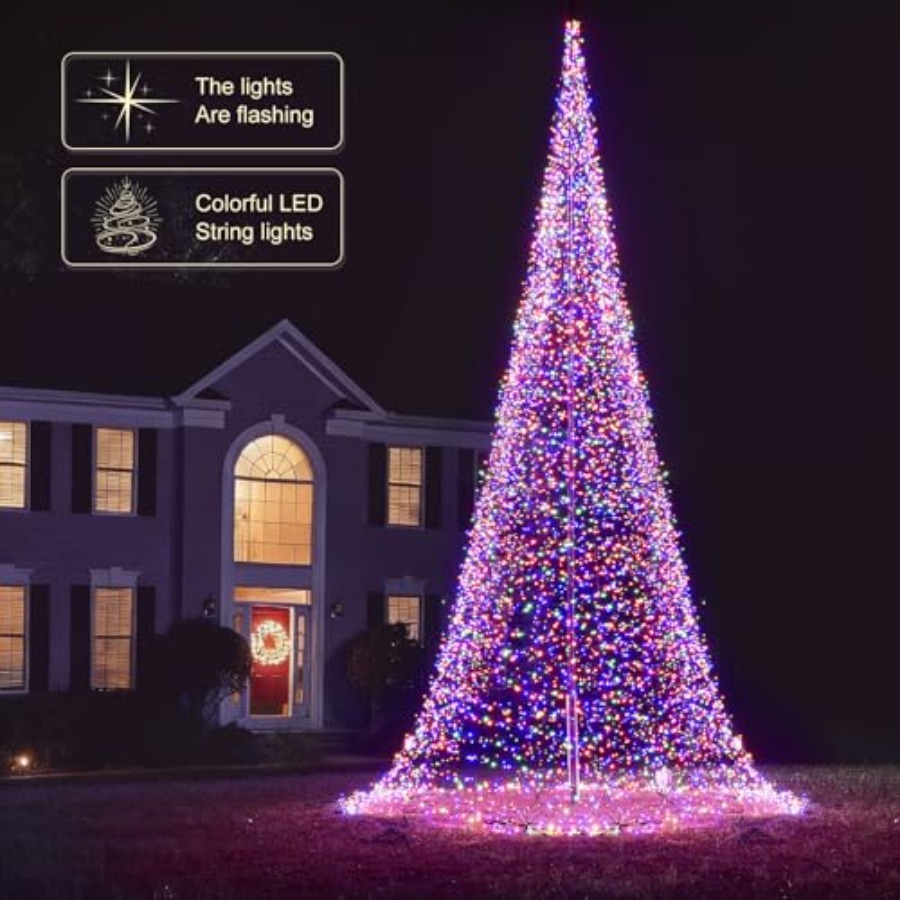 Mât de drapeau extérieur avec  - Christmas Lights Outdoor avis et prix