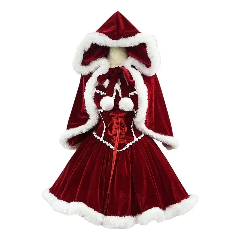 Robe rouge pour nouvel an, Cap - Elf Costume Christmas avis et prix